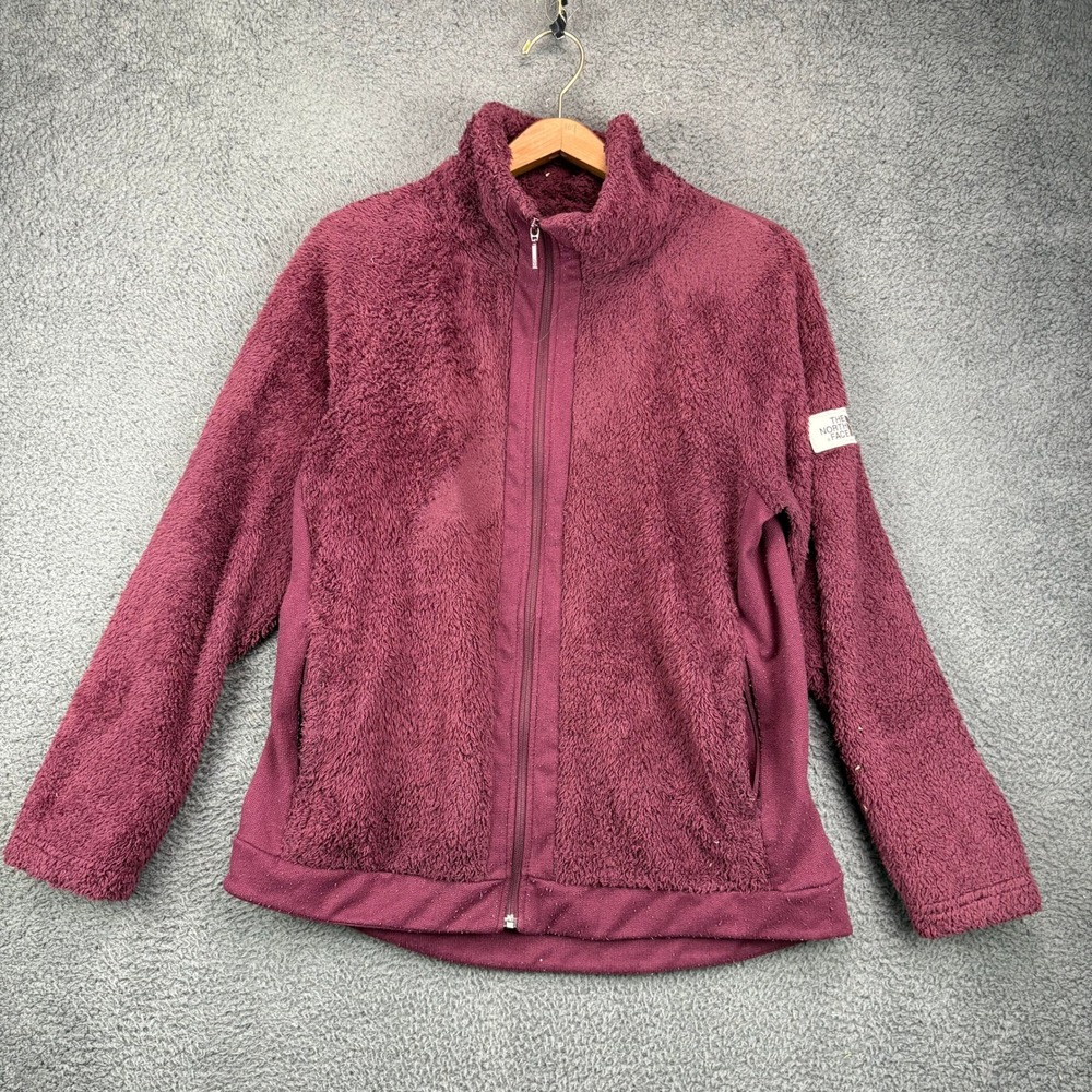 The North Face Womens Osito Full Zip Fleece Jacket Maroon Large L